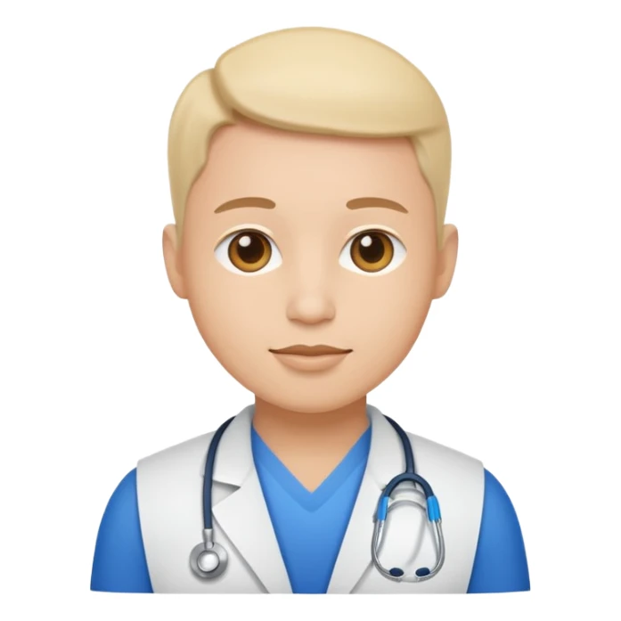 generate a flat image icon for AI Health Expert sticker