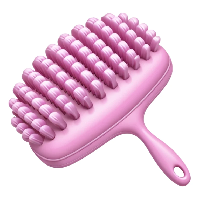 vintage rococo pale pink inflatable puffy hairbrush  sticker