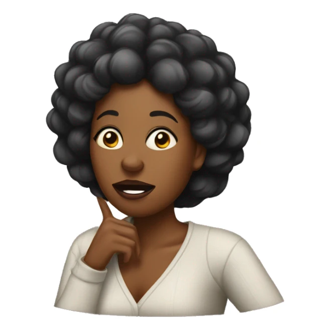 black woman gossiping sticker