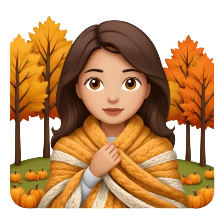 Cozy Latina in blanket for fall sticker