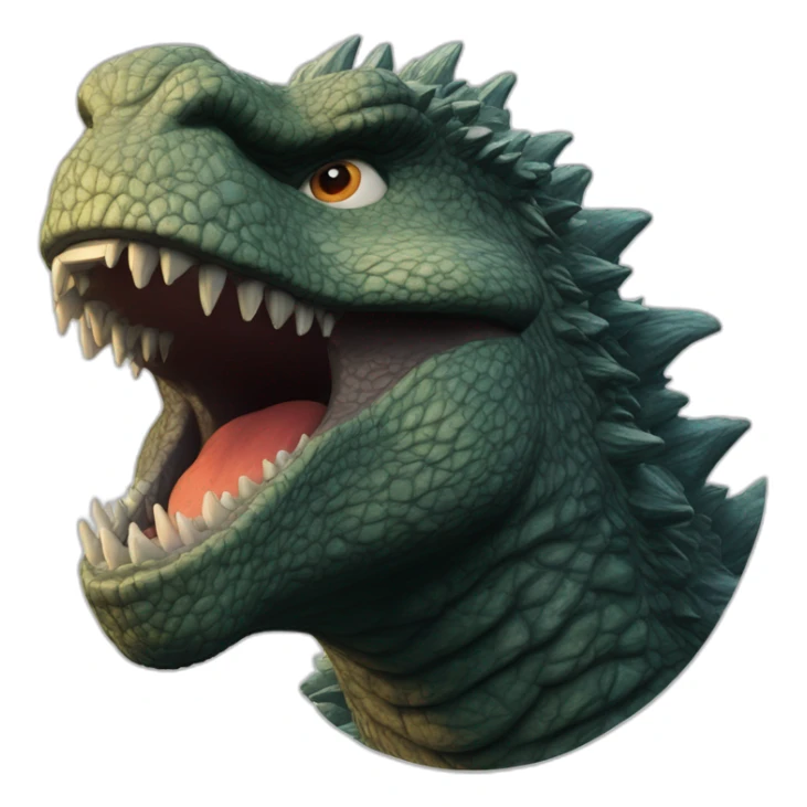 Godzilla (proportional) mouth closed (realistic) (Godzilla King of the Monsters, 2019) sticker