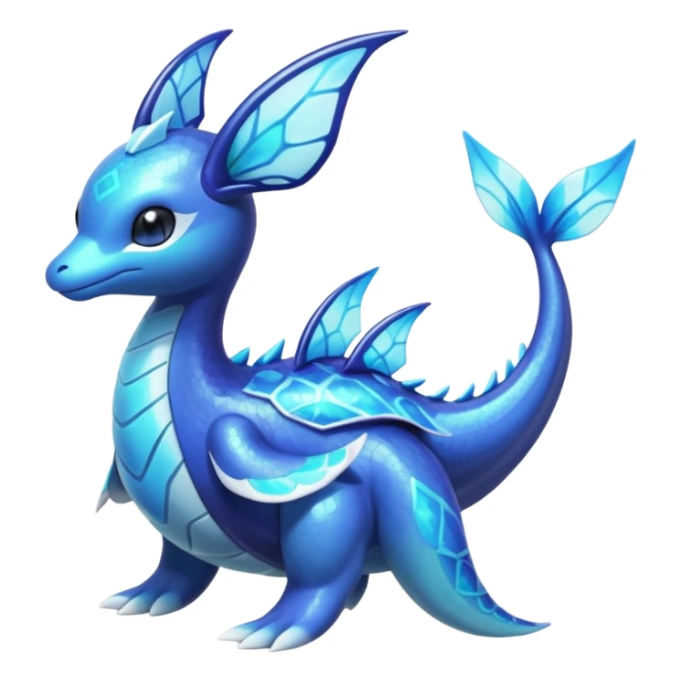 Shiny Colorful Iridescent Bioluminescent Glowing Neon Lapras-Meloetta-Vaporeon-Dialga-Suicune-fusion sticker