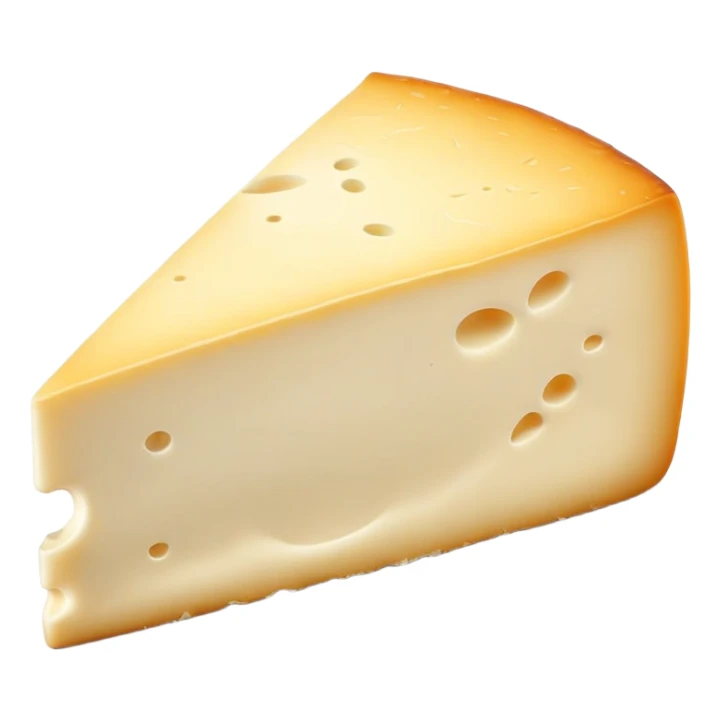 cinematic-realistic-brie-cheese-emoji,-featuring-soft-ripened-cheese-with-a-delicate white rind-rendered-with-lifelike-detail-and-inviting,-natural-lighting sticker