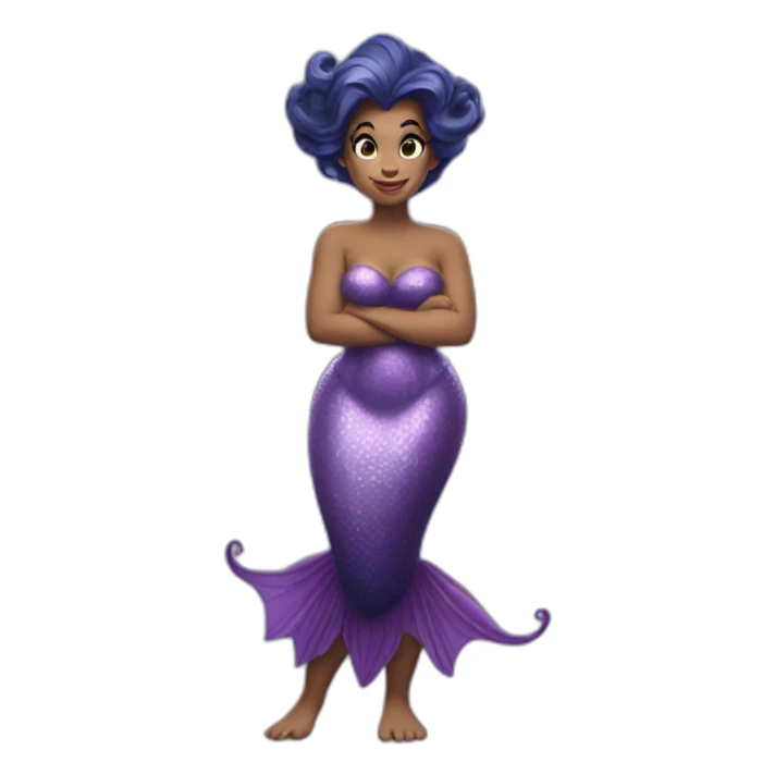 Ursula the little mermaid full body sticker