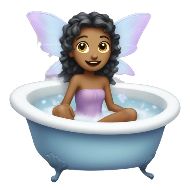 Fairy in a bath tub sticker
