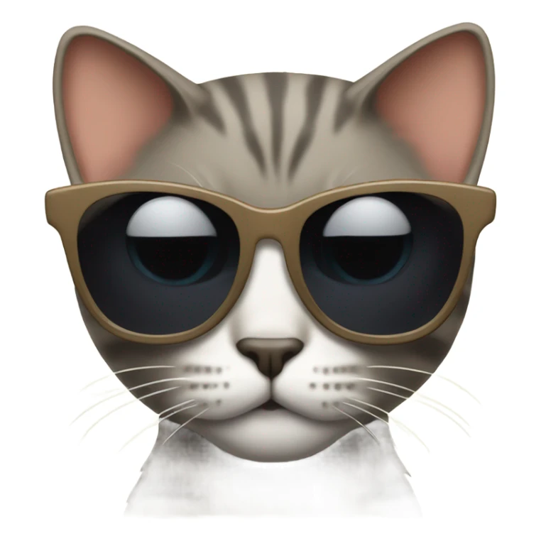 Cat with sunglasses sticker