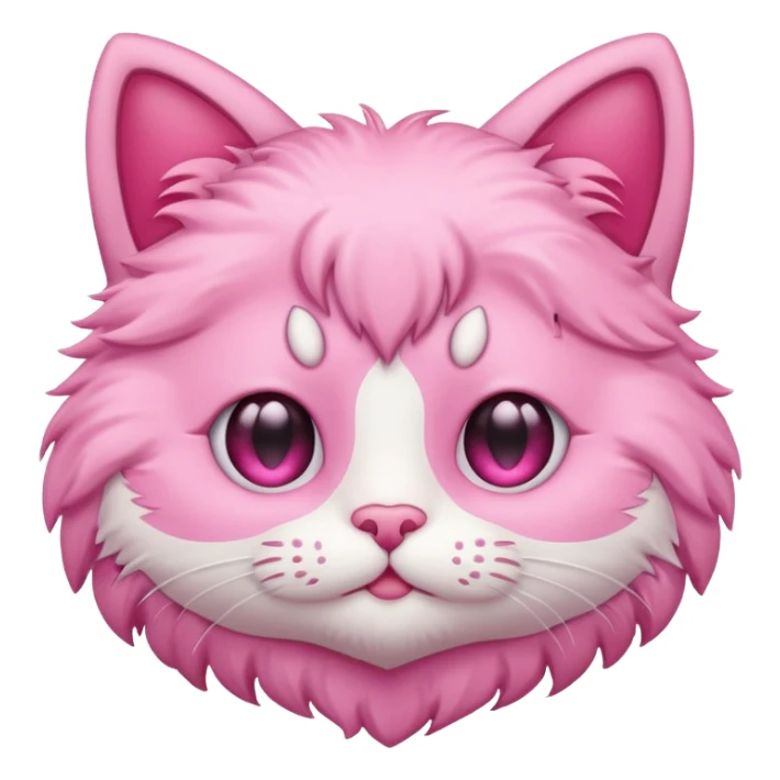 Pink heart eyes kitty emoji sticker