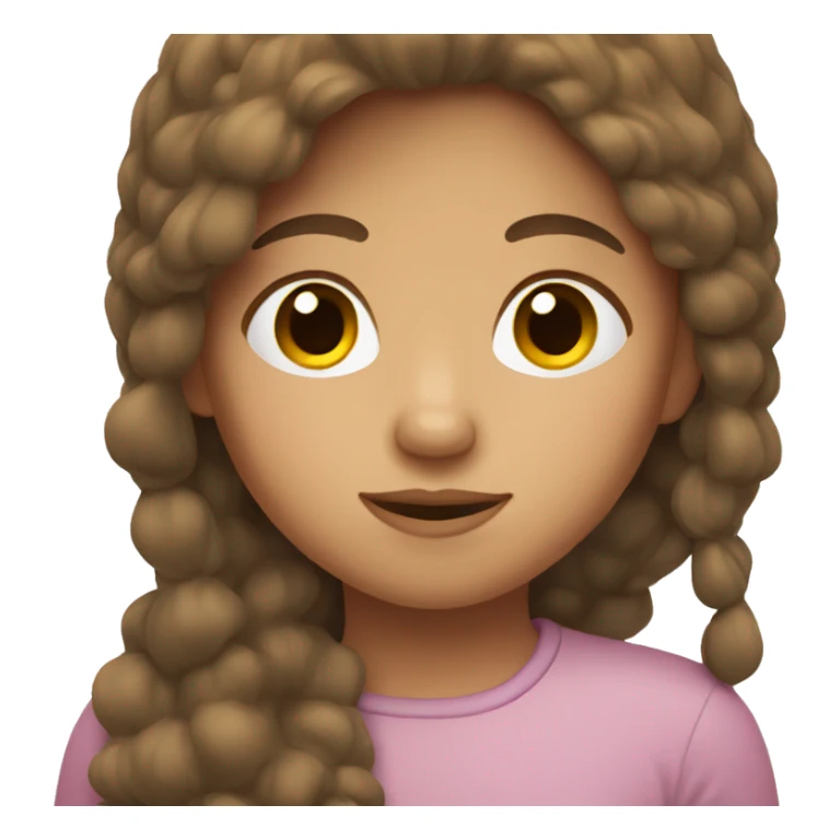 Sleeping girl with brown hair  sticker