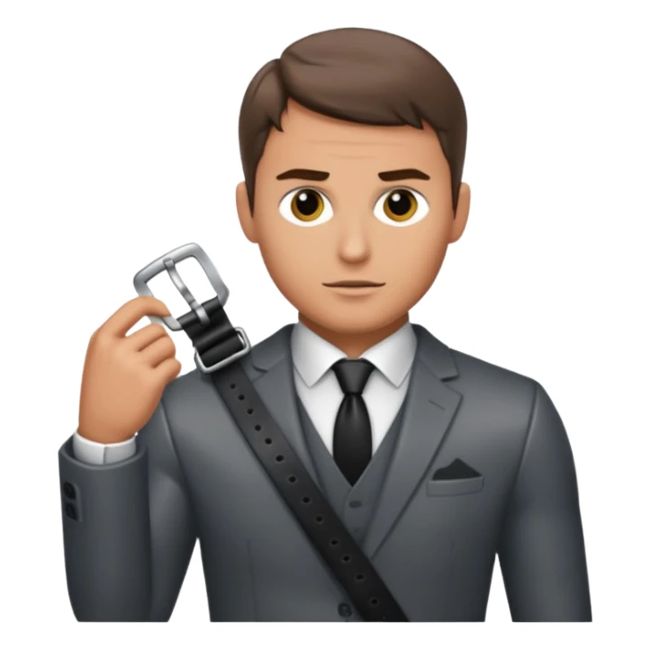 sexy Christian Grey Holding a belt menacingly sticker