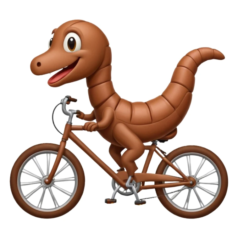 earthworm riding a bike sticker