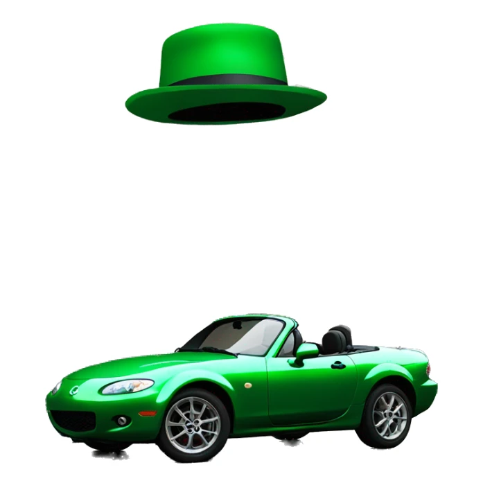 Mazda mx5 nb green with top hat sticker