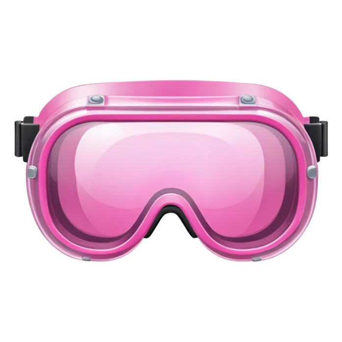 protective welding glasses with pink lenses and side shields, safety eyewear sticker