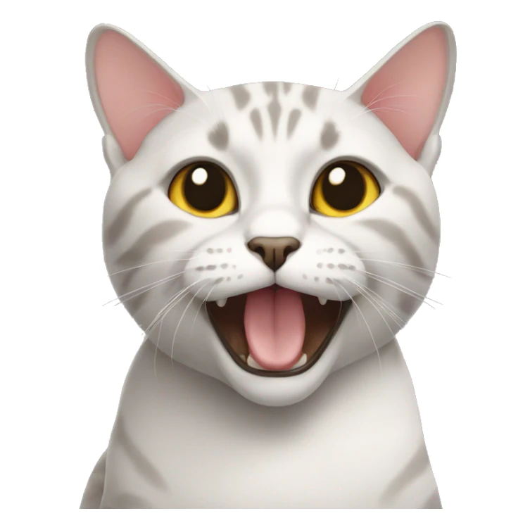 Hungry exotic short hair cat sticker