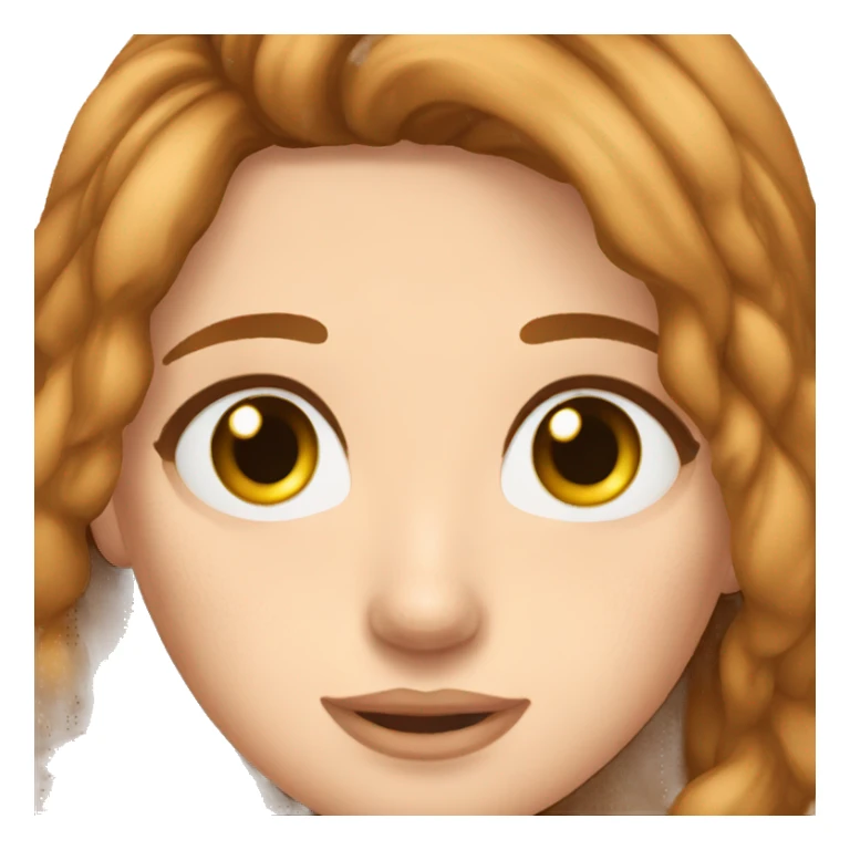 Margot long brown hair freckles sticker