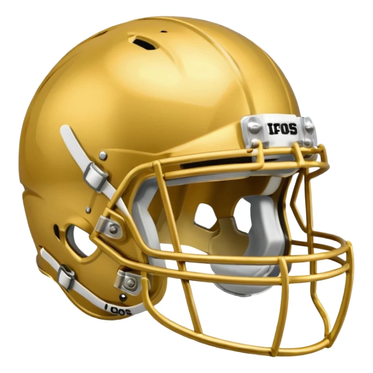 College football player helmet in gold color  sticker