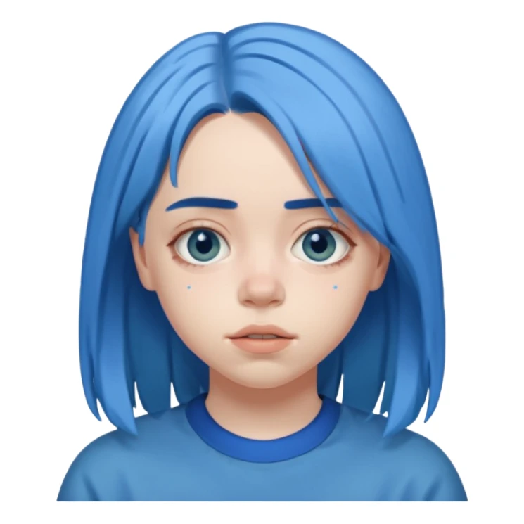 Je veux le bonhomme de Billie eilish en bleue sticker