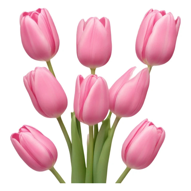 ramo de tulipanes rosado pastel sticker