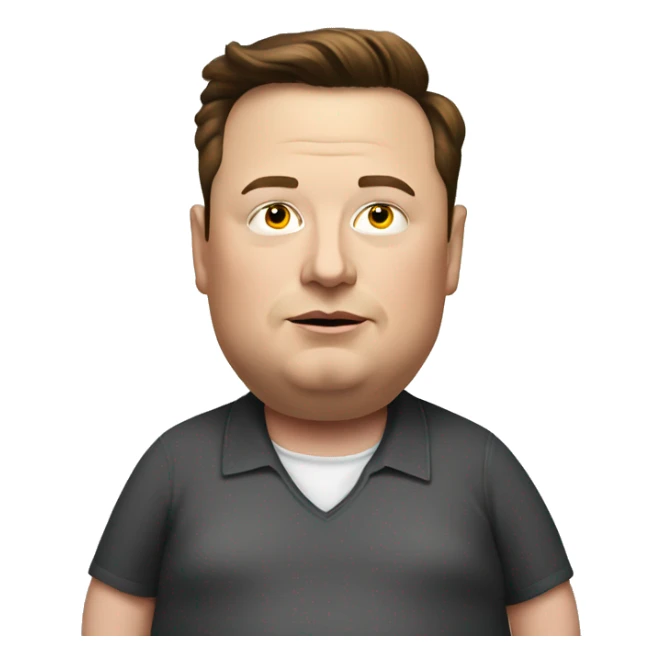 elon musk obese sticker