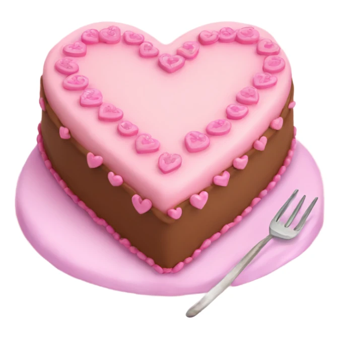 Pink beautifully decorated heart shaped cake  sticker