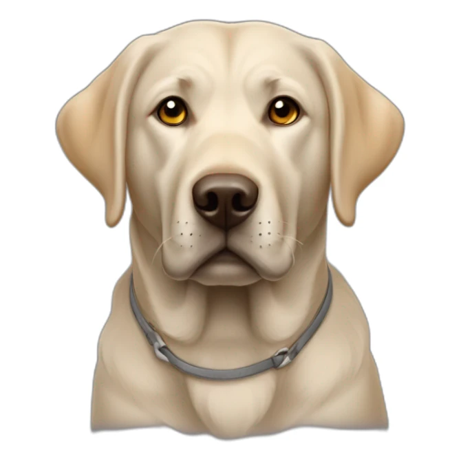Labrador gris avec une ligne sur le museau jusqu’à la truffe sticker