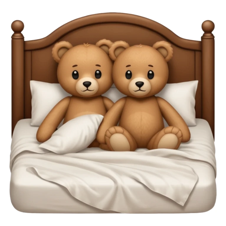 Teddy bear couple in the bed hug  sticker