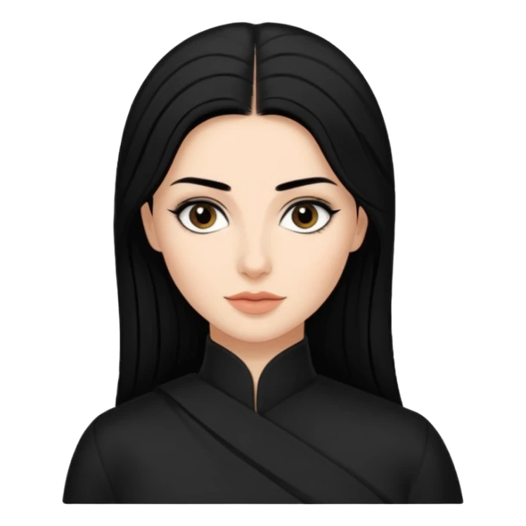 Alysanne Blackwood from Game of Thrones. She is known as black aly and is the Wife of Cregan Stark. I have her looking like Hande Erçel. sticker