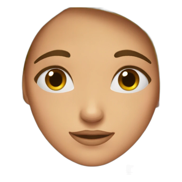 Girl who is lazy but have eyebrow sticker