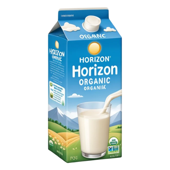 Horizon organic whole milk sticker