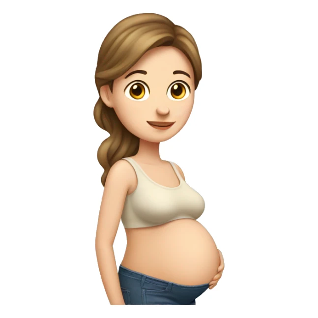 European pregnant woman sticker