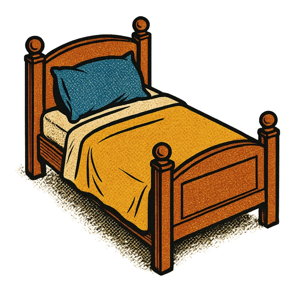 classic comic style bed sticker