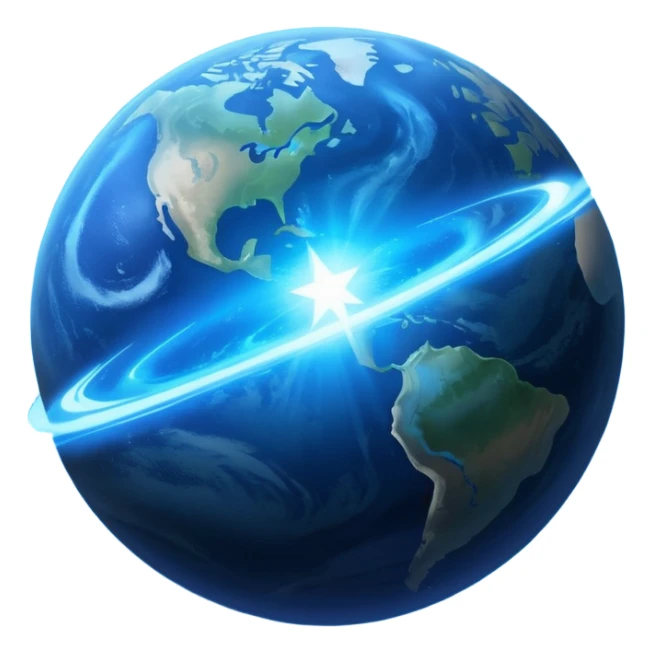 The image is a sci-fi poster with glowing blue text that reads “STAR BLAST.” A bright blue planet or star glows at the bottom, giving the design a futuristic, space-themed look. dont foget the text  sticker