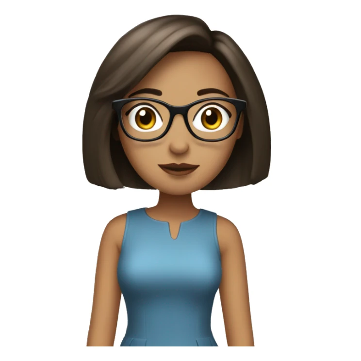 IT Girl brunette with bob and glasses sticker