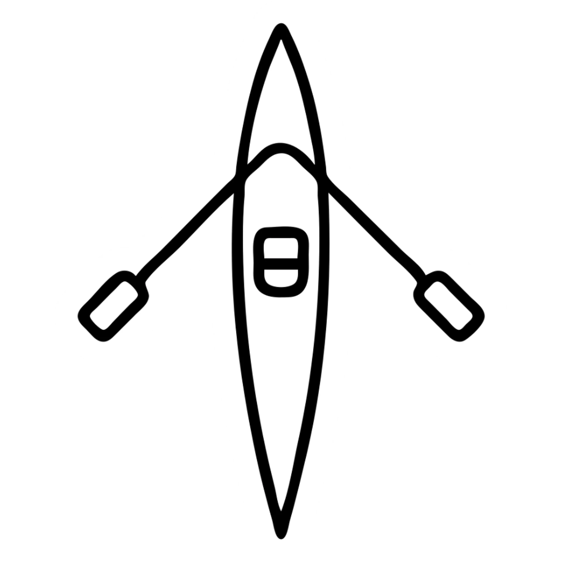 professional Olympic rowing boat, top view sticker