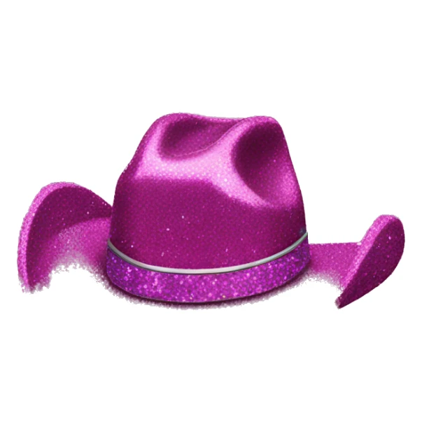 Glitter cowgirl hat sticker