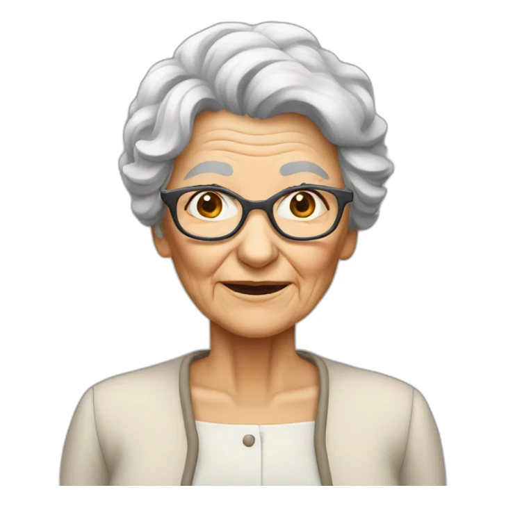 Oldwoman photograph sticker