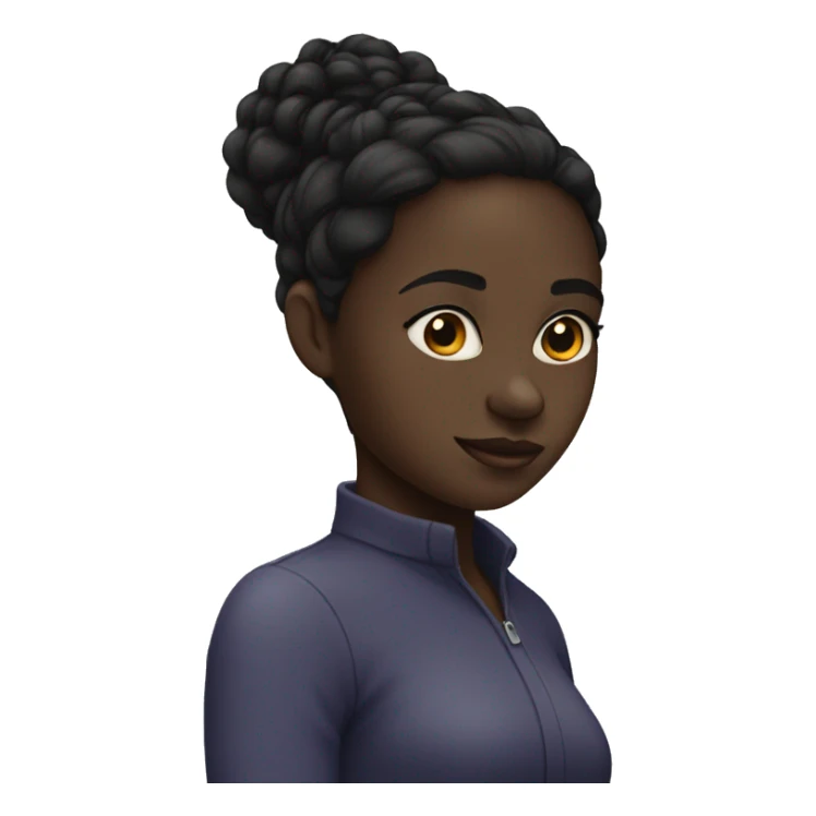 black girl that has a wide back sticker