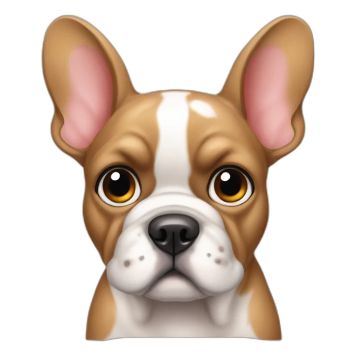 Fawn colored France-BullDog with big ears sticker