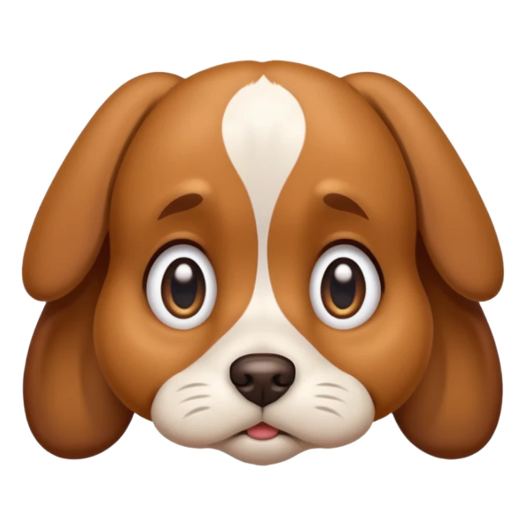 face of cute sad dog with big bright eyes sticker