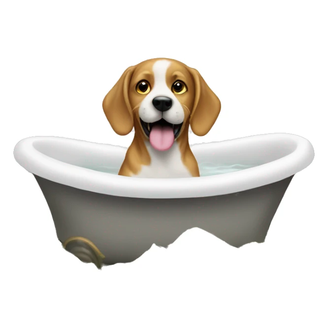 dog in bath of money sticker