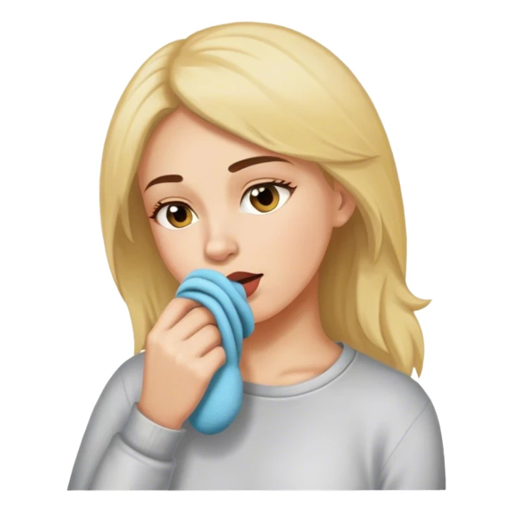 an woman who smell a sock sticker