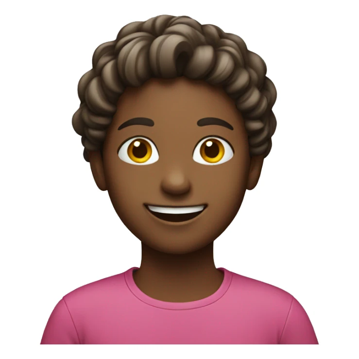 happy girl in dark pink shirt sticker