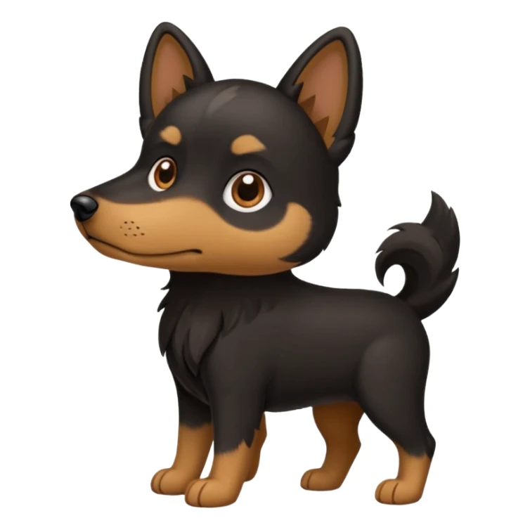 Chien noir avec poitrine et patte avant droite blanche sticker