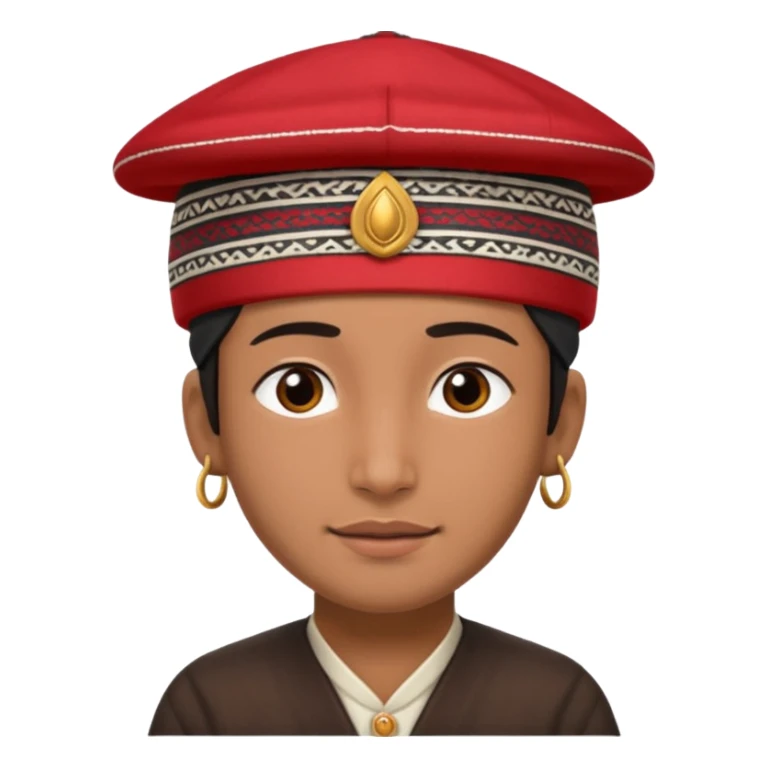 Dhaka topi emoji nepali people wear in head sticker