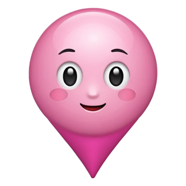 create a cute pink location pin without faces in the middle and not heart shaped  sticker