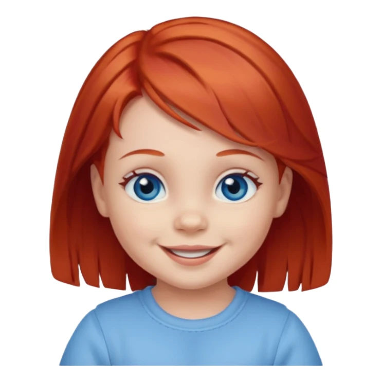 red hair baby girl sticker