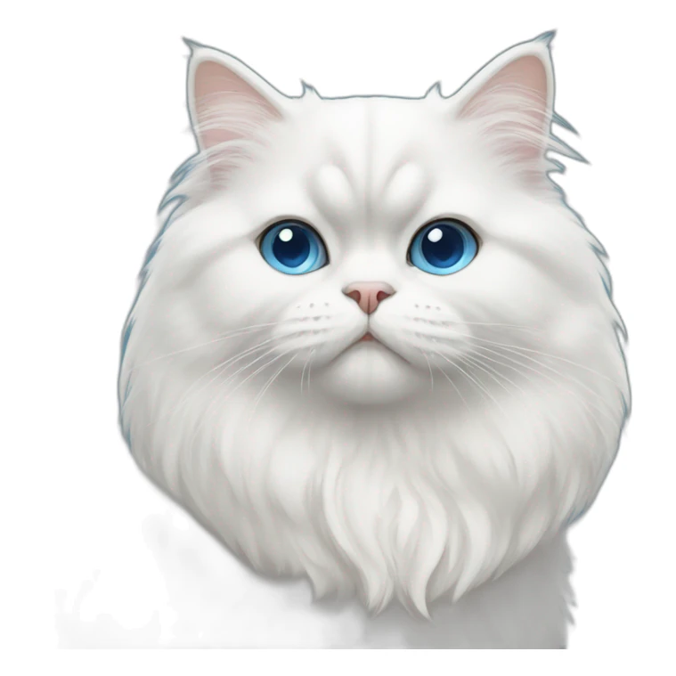 white persian cat with blue eyes sticker