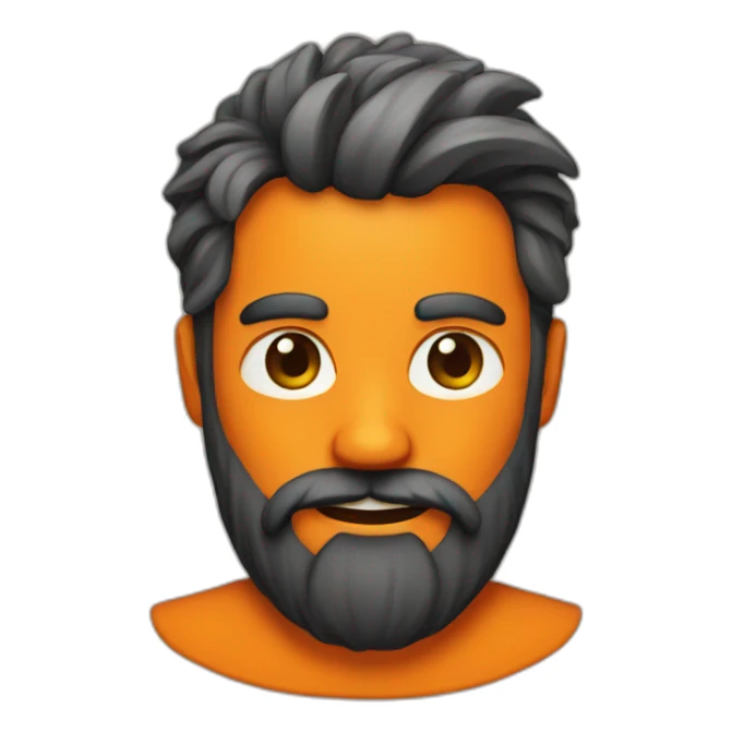 Bearded orange sticker