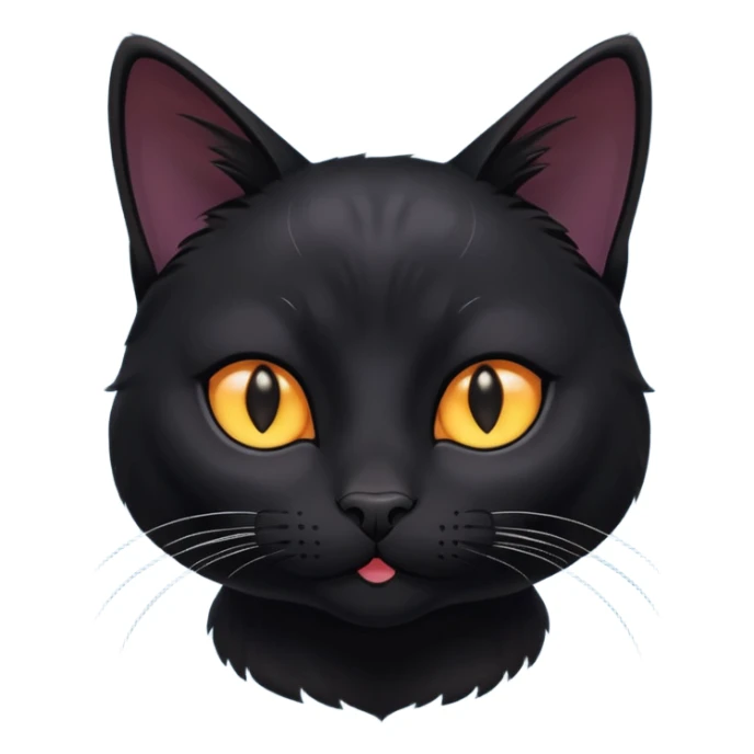 Solin wäre ein Kater mit nachtschwarzem, glänzendem Fell, kräftig gebaut und zugleich von seltener Eleganz. Sein Blick – tief und warm – scheint in die Seele zu führen, während seine Bewegung lautlos ist wie ein Schatten, der sich still an die Seite schmiegt.ihn nichts auf der Welt erschüttern. sticker