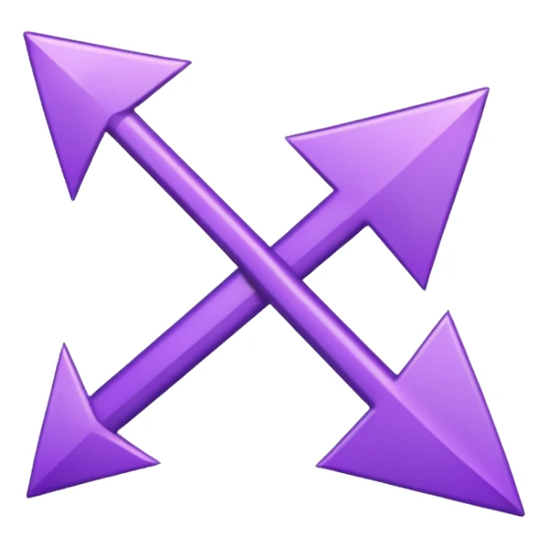 arrow curved emoji-style purple colour sticker