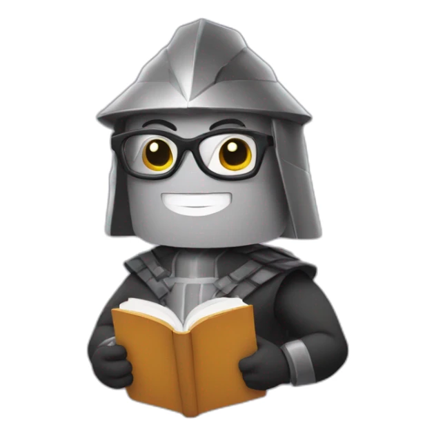 shredder as a therapist holding a book wearing glasses sticker